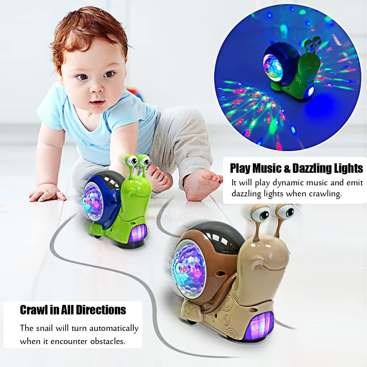 Phone Accessories Baby - Mainan Bayi Siput Merangkak, Mainan Tummy