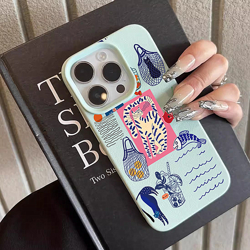 Xo Phone Accessories - Casing Ponsel Motif Kucing Ceri Lucu