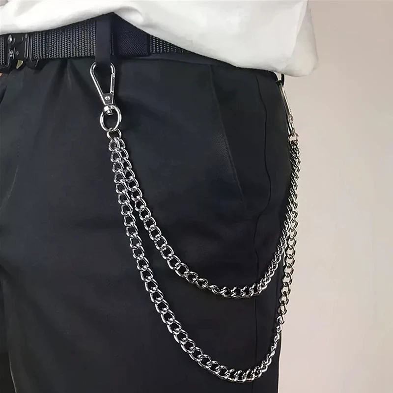 Phone Accessories Chain - Celana Panjang Punk Hip-Hop 2/3 Lapis