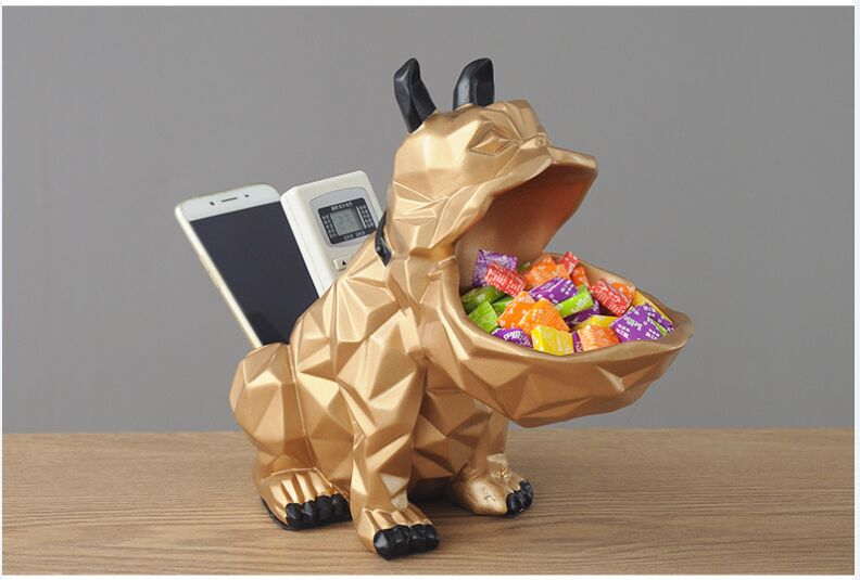 Phone Accessories Europe - Kreatif Geometris Bulldog Resin Kerajinan Serba-serbi