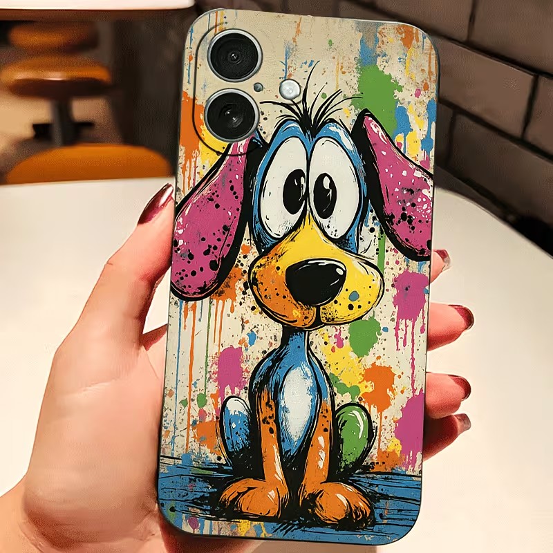 Xo Phone Accessories - Casing HP TPU Motif Anjing Warna-Warni
