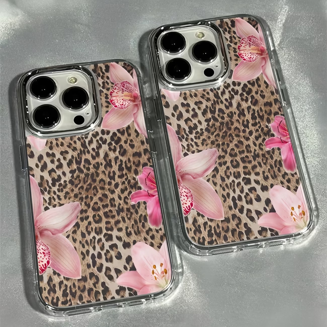 Xo Phone Accessories - Casing HP Transparan Motif Bunga Lily