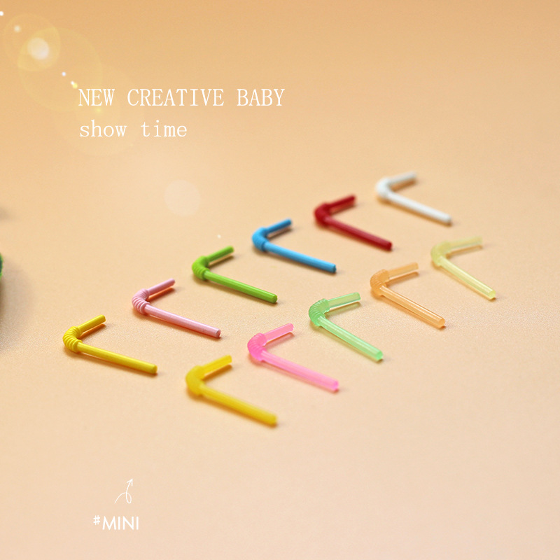 Phone Accessories Europe - 3 buah barang miniatur Resin sedotan