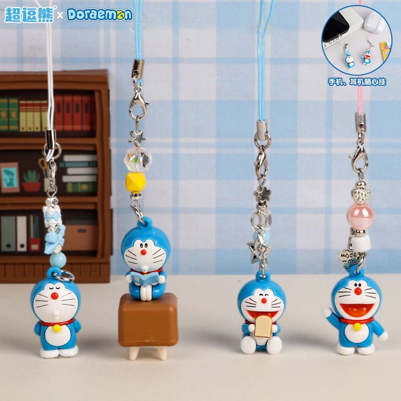 Phone Accessories Chain - Gantungan Kunci Boneka Doraemon, Liontin Kucing