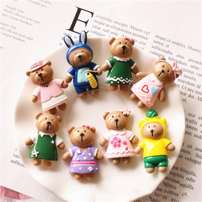 Phone Accessories Europe - 26*37 Mm Resin Natal Lucu Beruang