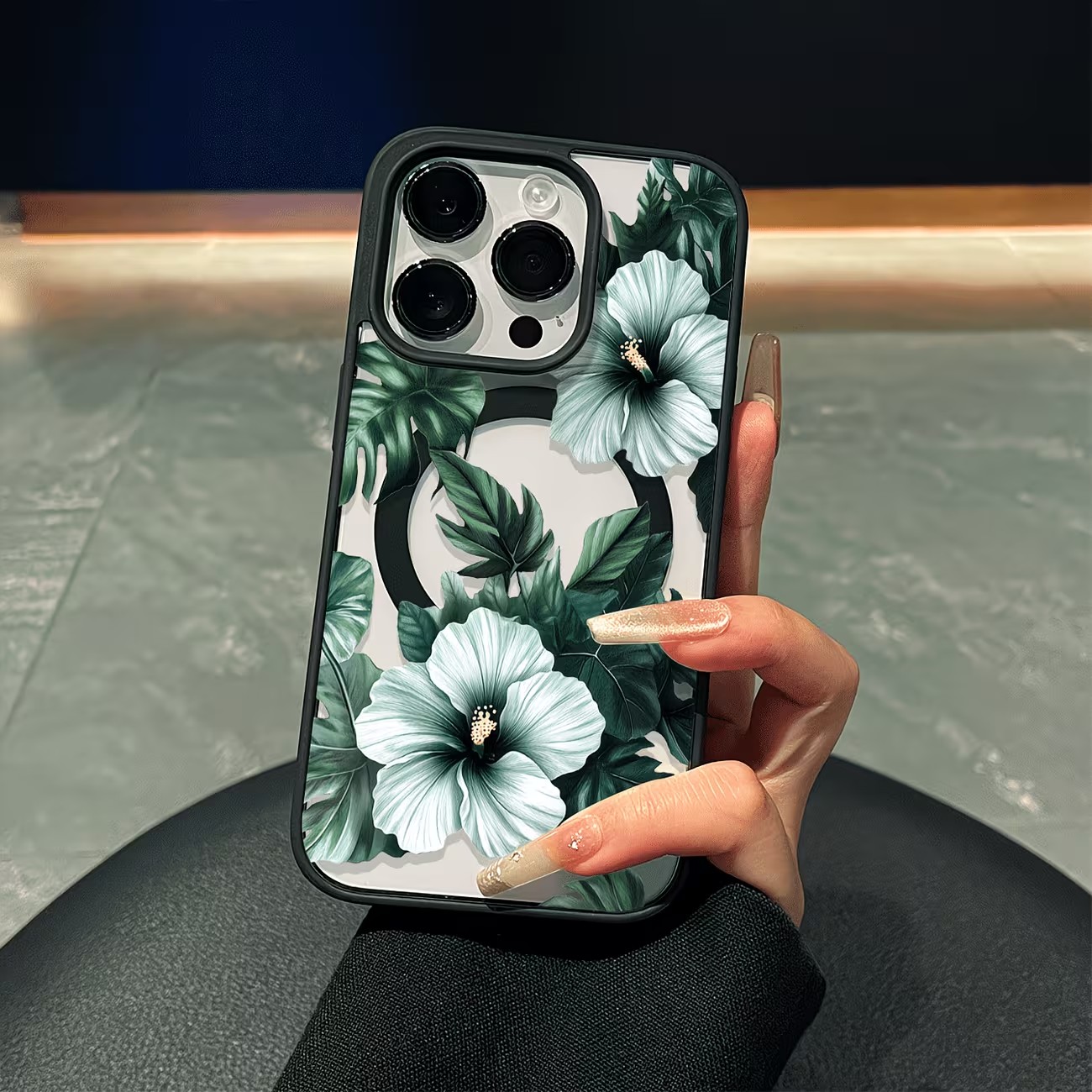 Xo Phone Accessories - Casing Ponsel Motif Bunga Hijau Untuk