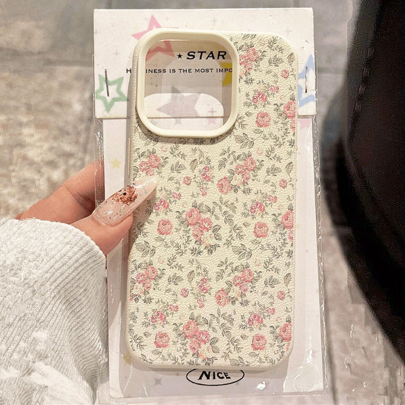 Xo Phone Accessories - Casing HP Cantik Motif Bunga Putih