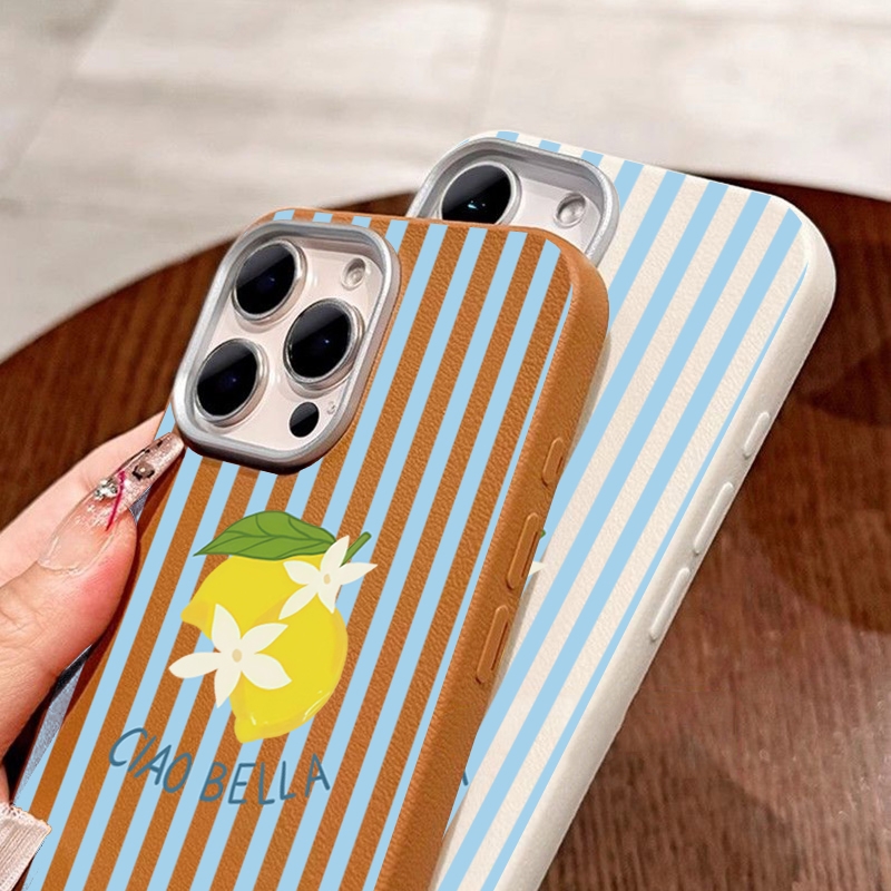 Desain Retro Bergaris Lemon Co - Phone Accessories Samsung ulasan dan harga
